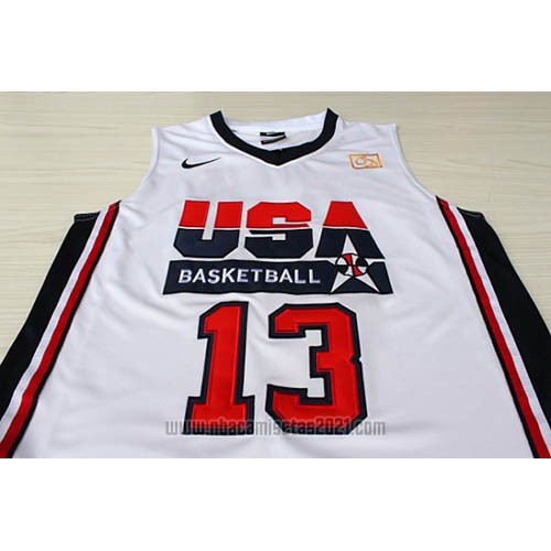 Camiseta USA 1992 Chris Mullin #13 Blanco
